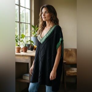 Free People Oversized Knit Sweater Tunic — Size L (MSRP $168)